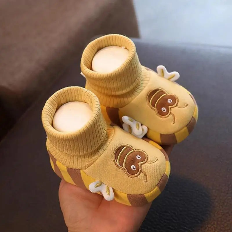 Mini Fashion™- Rutschfeste Sohlen - Kleinkind-Hausschuhe Bienen / 20 (12-18 Monate) | Pädagogisches Holzspielzeug von Mein Kleines Baby