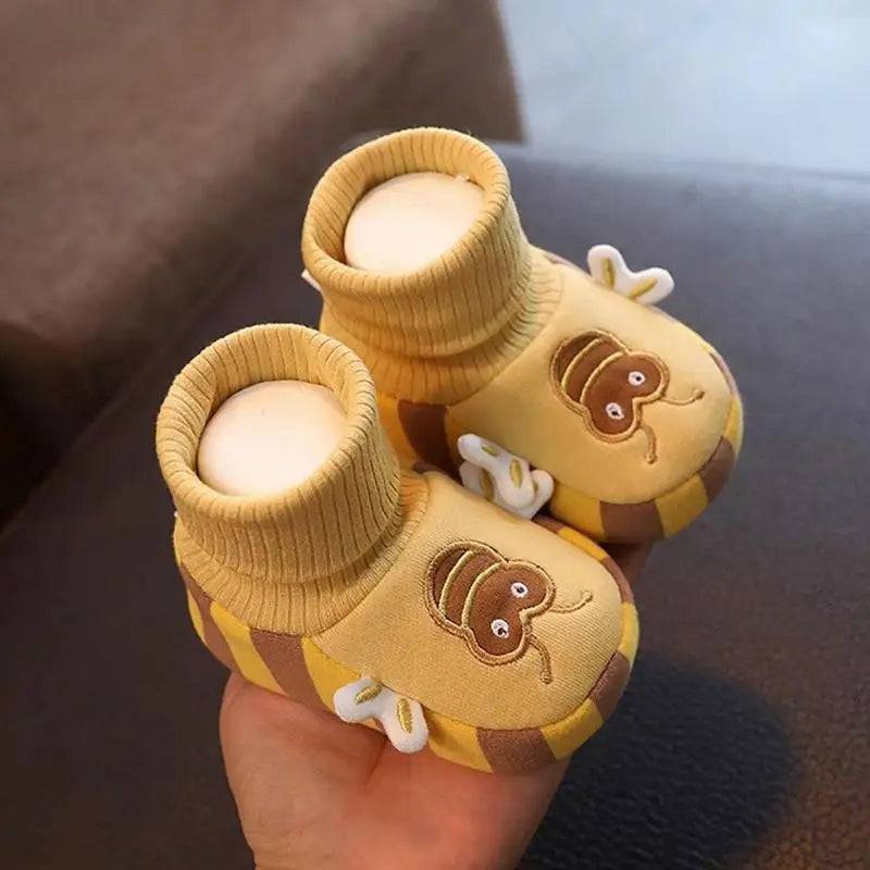Mini Fashion™- Rutschfeste Sohlen - Kleinkind-Hausschuhe Bienen / 20 (12-18 Monate) | Pädagogisches Holzspielzeug von Mein Kleines Baby