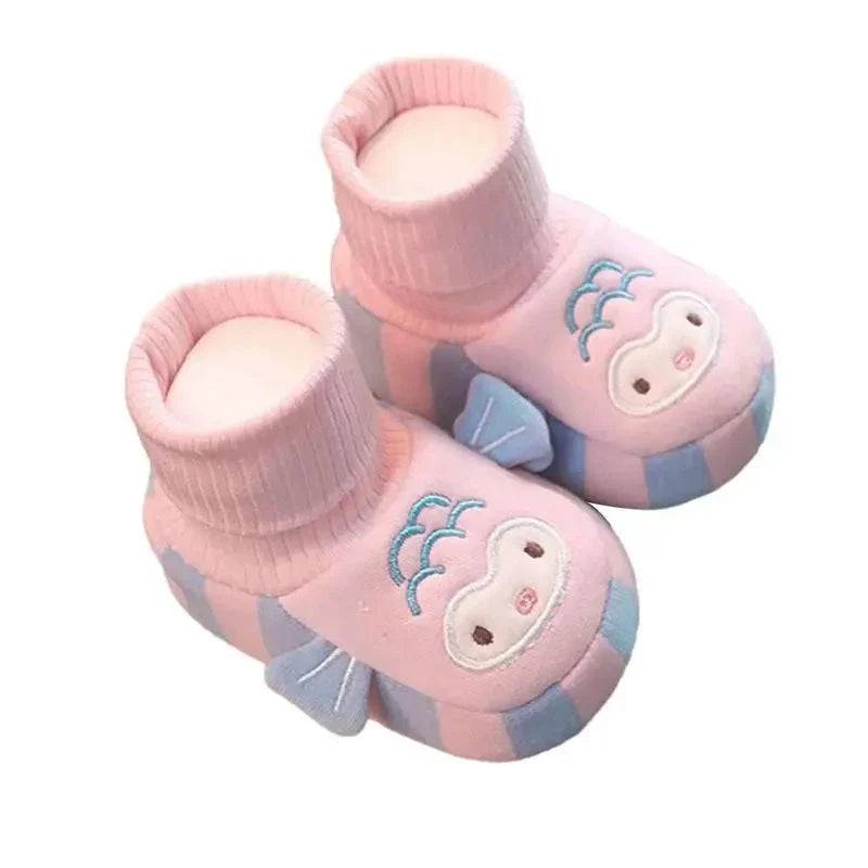 Mini Fashion™- Rutschfeste Sohlen - Kleinkind-Hausschuhe Fische / 20 (12-18 Monate) | Pädagogisches Holzspielzeug von Mein Kleines Baby