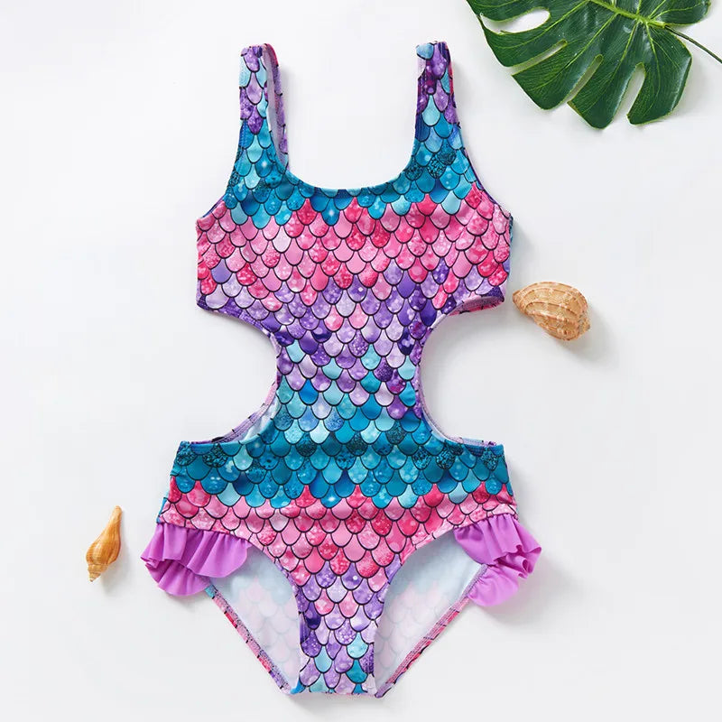 Mini Fashion™ - Schnelltrocknendes Material - Bikini Set Badeanzug - Violett / (8-10 Jahre) | Pädagogisches Holzspielzeug von Mein Kleines Baby
