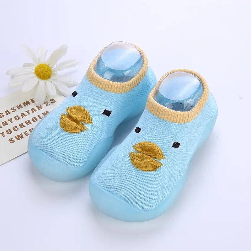 Mini Fashion™ - Skridsikker Sål - Sokkesko Lyseblå / 18/19 (6-12 måneder) | Pädagogisches Holzspielzeug von Mein Kleines Baby