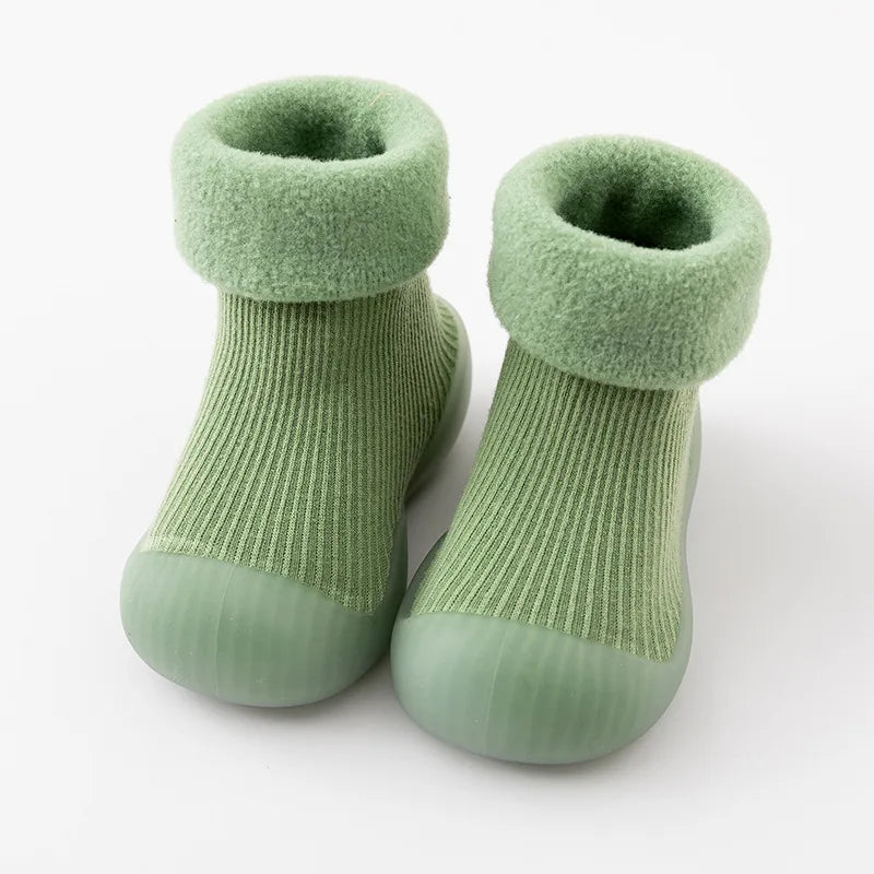 Mini Fashion™ - Skridsikkert greb - Sokkesko til småbørn Grøn / 23 (13-18 måneder) | Pädagogisches Holzspielzeug von Mein Kleines Baby