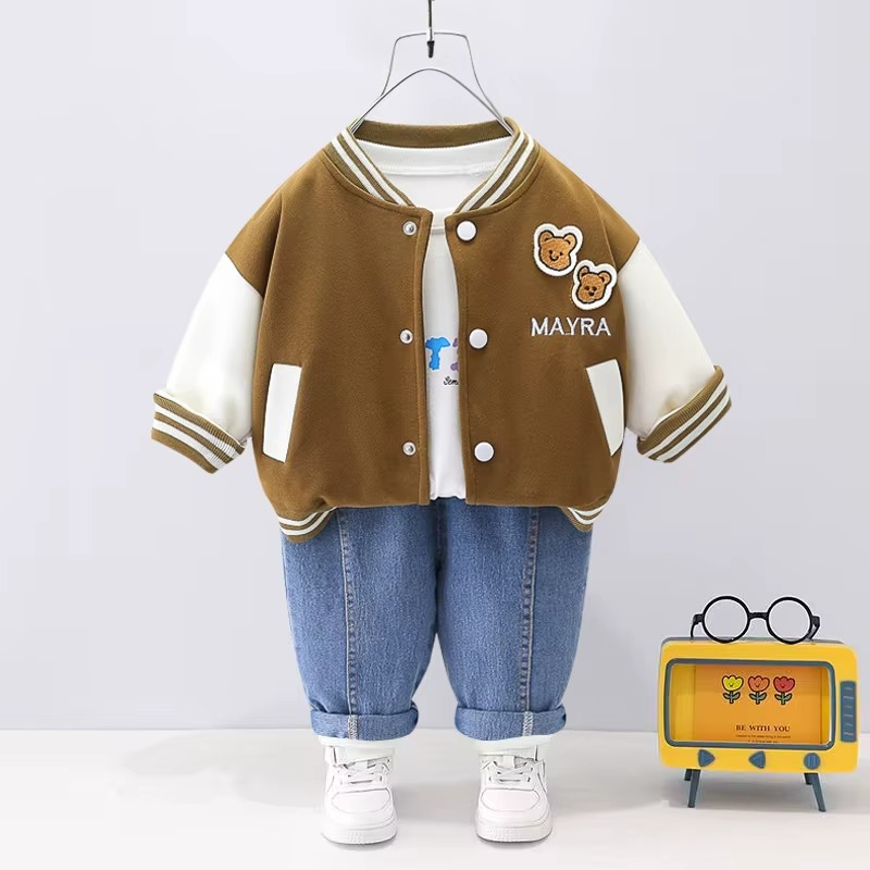 Mini Fashion™ - Småbørn & eventyr - Tøjsæt i 3 dele Brun bjørn / 120 (5 år) | Pädagogisches Holzspielzeug von Mein Kleines Baby