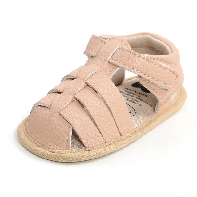 Mini Fashion™ - Soft Fit - Kinder Sandalen Braun / 13 (0-6 Monate) / Klettverschluss | Pädagogisches Holzspielzeug von Mein Kleines Baby