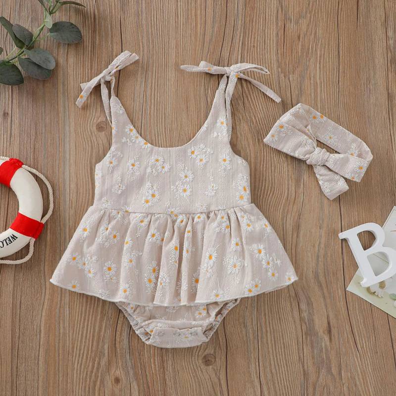 Mini Fashion™ - Sommerkleid&Haarband Grau / 100 (18-24 Monate) | Pädagogisches Holzspielzeug von Mein Kleines Baby