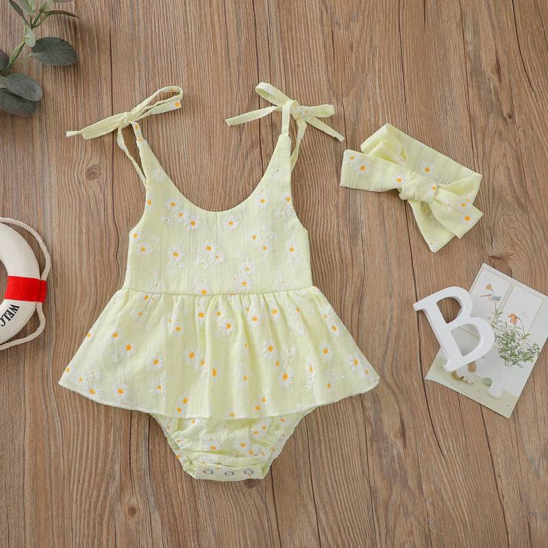 Mini Fashion™ - Sommerkleid&Haarband Grün / 100 (18-24 Monate) | Pädagogisches Holzspielzeug von Mein Kleines Baby