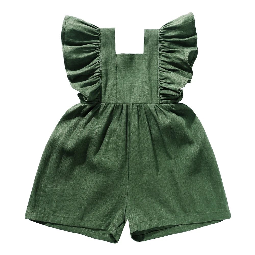 Mini Fashion™ - Sommerlich&niedlich - Kinder-Overall Mädchen Grün / 80 (9-12 Monate) | Pädagogisches Holzspielzeug von Mein Kleines Baby