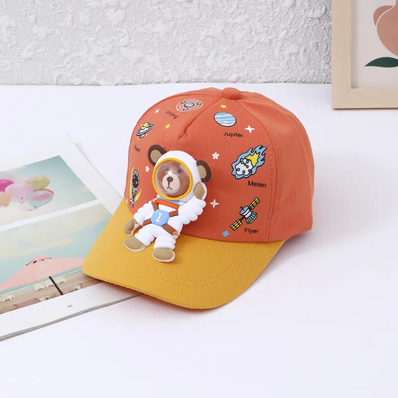 Mini Fashion™ - Sonnenlächeln - Kinder Baseballkappe Orange/Gelb / Einheitsgröße (1-4 Jahre) | Pädagogisches Holzspielzeug von Mein Kleines Baby