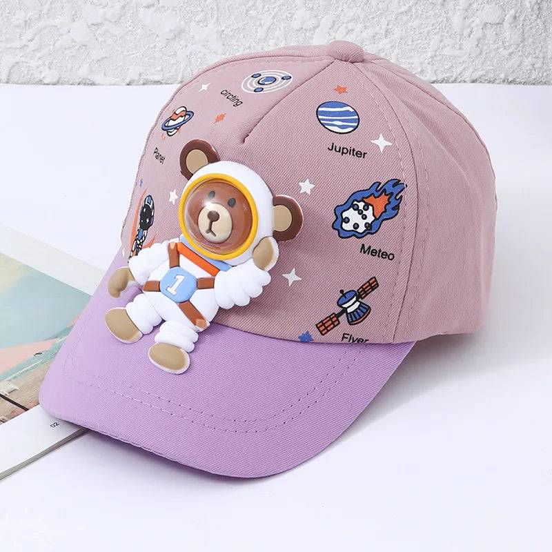 Mini Fashion™ - Sonnenlächeln - Kinder Baseballkappe Rosa/Violett / Einheitsgröße (1-4 Jahre) | Pädagogisches Holzspielzeug von Mein Kleines Baby