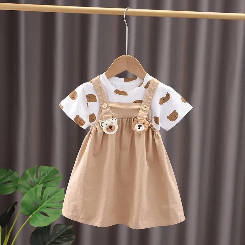 Mini Fashion™ - Spielend&bequem - Bären Kinderset Kleid+T-Shirt / 80 (12-18 Monate) | Pädagogisches Holzspielzeug von Mein Kleines Baby