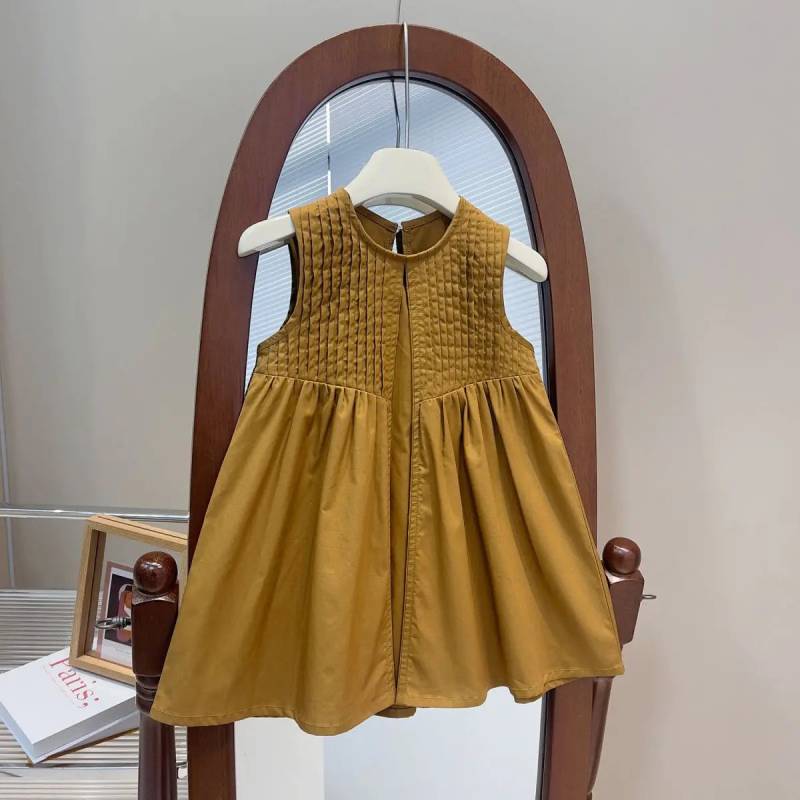 Mini Fashion™ - Stilvoll und elegant - Mädchenkleid Braun / 140 (6-7 Jahre) | Pädagogisches Holzspielzeug von Mein Kleines Baby
