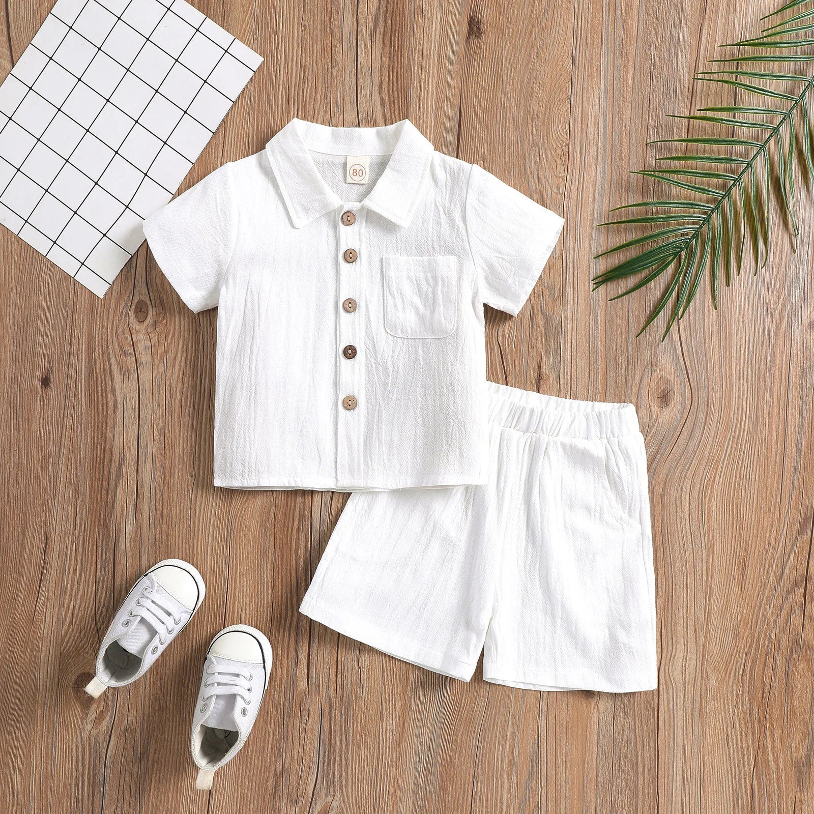 Mini Fashion™ – Strapazierfähig&stilvoll– Baumwolle Baby Outfit Mit / 80 (6-12 Monate) | Pädagogisches Holzspielzeug von Mein Kleines Baby