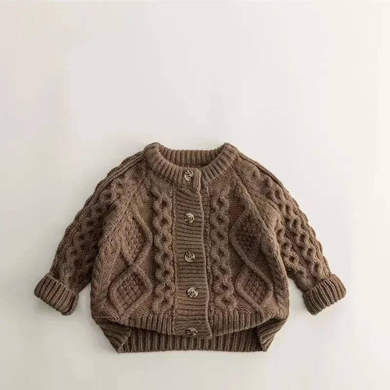 Mini Fashion™ - Superbequem für Kinder - Strickpullover Braun / 110 (5-6 Jahr) | Pädagogisches Holzspielzeug von Mein Kleines Baby