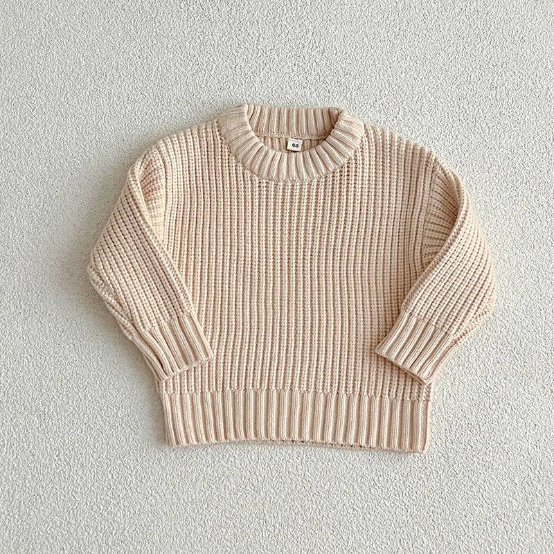 Mini Fashion™ - Superweicher Stoff - Strickpullover Aprikose / 98 (3 Jahr) | Pädagogisches Holzspielzeug von Mein Kleines Baby