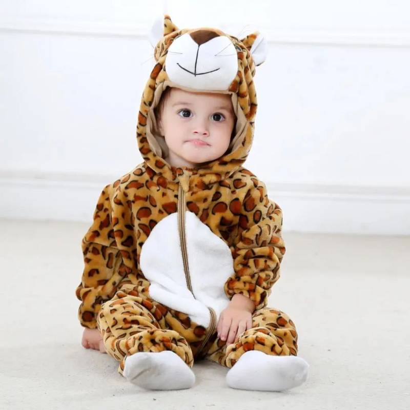 Mini Fashion™ – Tiere Traumland – Kinder-Tier-Strampler Leoparden / 70 (2-6 Monate) | Pädagogisches Holzspielzeug von Mein Kleines Baby