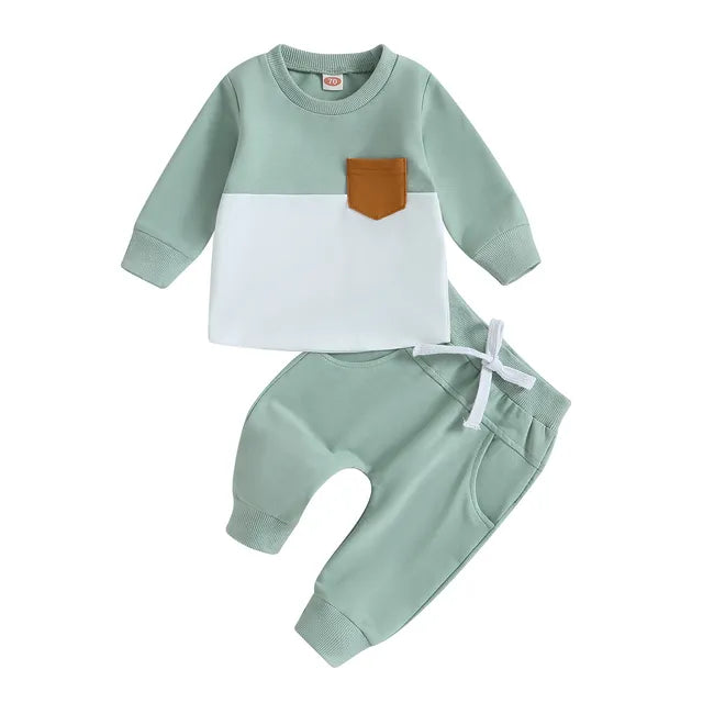Mini Fashion™ - Trainingsanzug für Kleinkinder Baumwolle Hellgrün / 70 (4-9 Monate) | Pädagogisches Holzspielzeug von Mein Kleines Baby