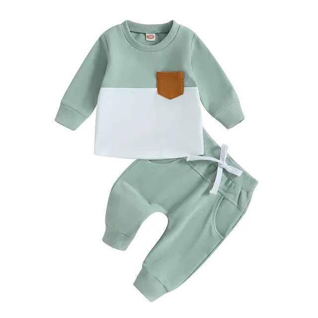 Mini Fashion™ - Trainingsanzug für Kleinkinder Baumwolle Hellgrün / 90 (2-3 Jahre) | Pädagogisches Holzspielzeug von Mein Kleines Baby