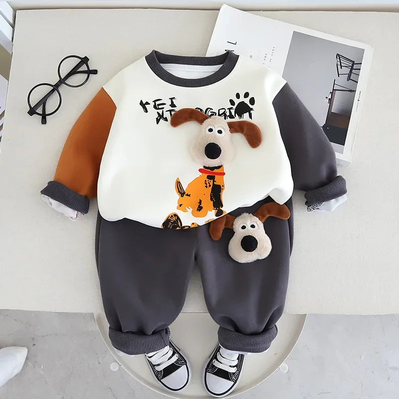 Mini Fashion™ - Trendy&Bequem - Hunde-Trainingsanzug Grau / 110 (4 Jahr) | Pädagogisches Holzspielzeug von Mein Kleines Baby