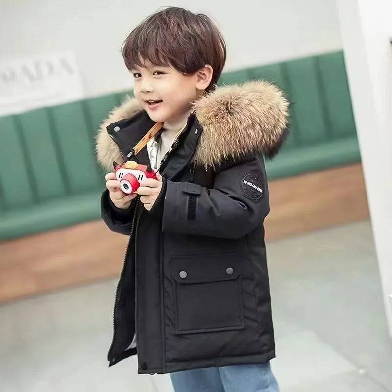 Mini Fashion™ - Vandtæt og varm - Vinterfrakke Sort / 150 (9-10 År) | Pädagogisches Holzspielzeug von Mein Kleines Baby
