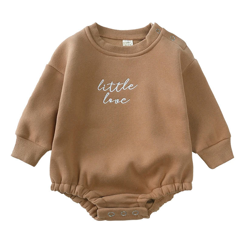 Mini Fashion™ - Varm og Behagelig - Langærmet Romper Brun / 73 (6-9 måneder) | Pädagogisches Holzspielzeug von Mein Kleines Baby
