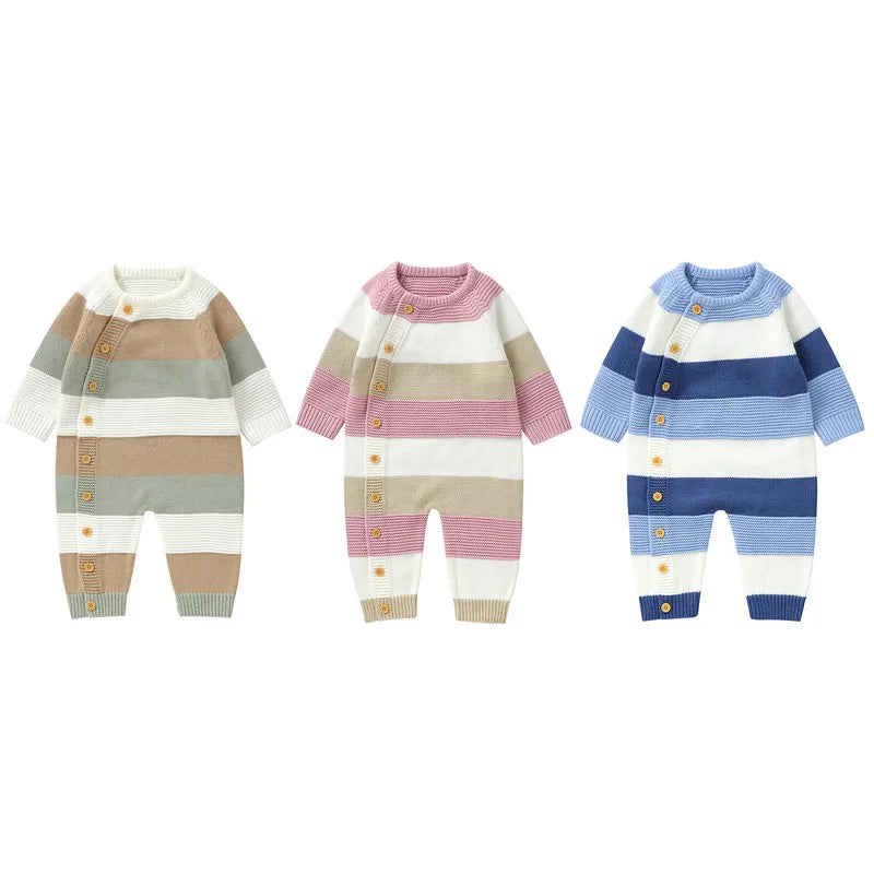 Mini Fashion™ - Varm og behagelig - Strikket Romper Blå / 80 (9-12 måneder) | Pädagogisches Holzspielzeug von Mein Kleines Baby