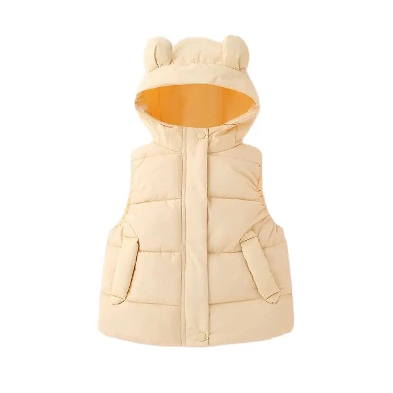 Mini Fashion™ - Varm & Trendy - Vest med Hætte Lysegul / 90 (24 måneder) | Pädagogisches Holzspielzeug von Mein Kleines Baby