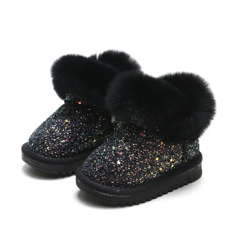 Mini Fashion™ - Varme og Stilfulde - Glimmer Vinterstøvler til børn Sort / 26 (4-5 år) | Pädagogisches Holzspielzeug von Mein Kleines Baby
