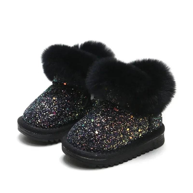 Mini Fashion™ - Varme og Stilfulde - Glimmer Vinterstøvler til børn Sort / 26 (4-5 år) | Pädagogisches Holzspielzeug von Mein Kleines Baby
