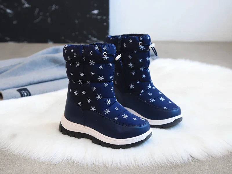 Mini Fashion™ - Varme og Vandtætte - Snestøvler til Piger Blå / 35 (8-9 år) | Pädagogisches Holzspielzeug von Mein Kleines Baby