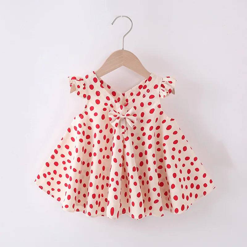 Mini Fashion™ - Verspielt&Elegant - Sommerkleid für Mädchen Rote Punkte / 90 (18-24 Monate) | Pädagogisches Holzspielzeug von Mein Kleines Baby