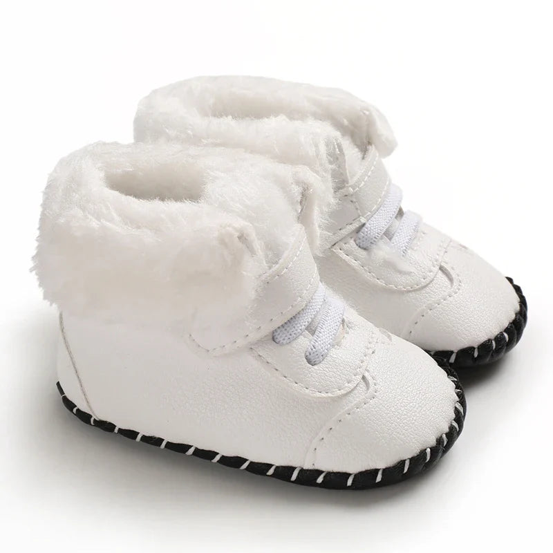 Mini Fashion™ - Verstellbarer Verschluss - Winterstiefel Weiß / 16 (0-6 Monate) | Pädagogisches Holzspielzeug von Mein Kleines Baby