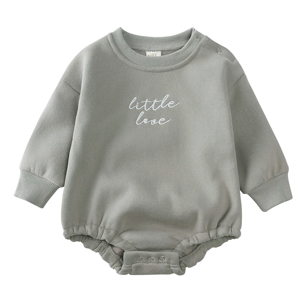 Mini Fashion™ - Warm&Bequem - Pullover-Strampler Grau / 73 (6-9 Monate) | Pädagogisches Holzspielzeug von Mein Kleines Baby
