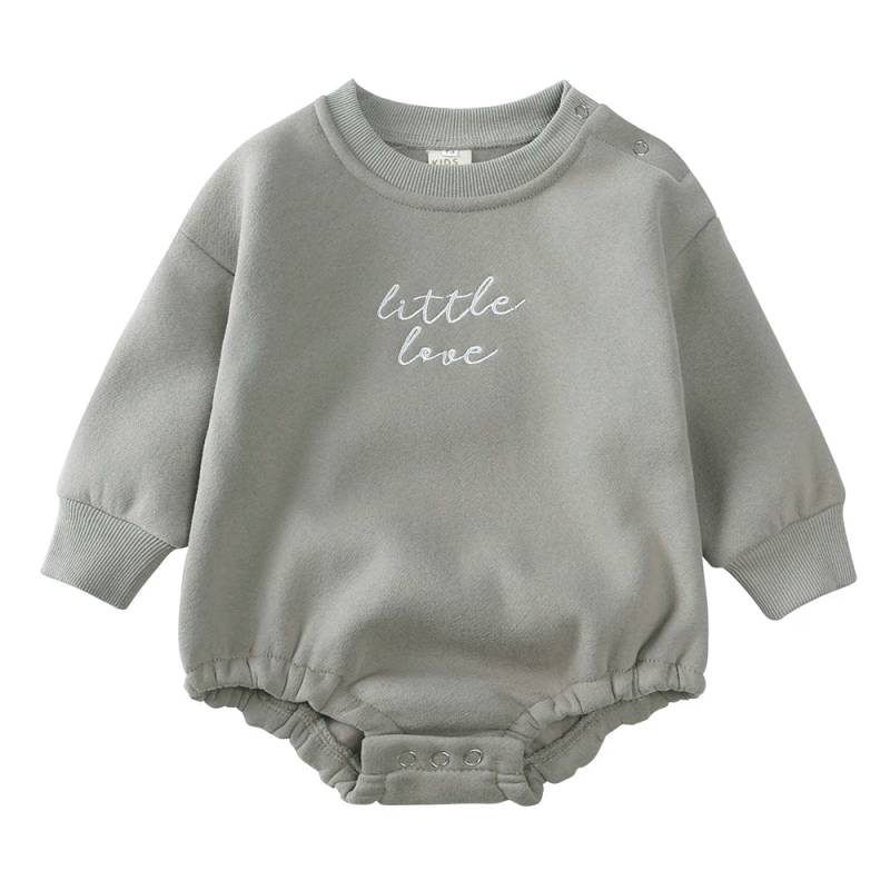 Mini Fashion™ - Warm&Bequem - Pullover-Strampler Grau / 73 (6-9 Monate) | Pädagogisches Holzspielzeug von Mein Kleines Baby