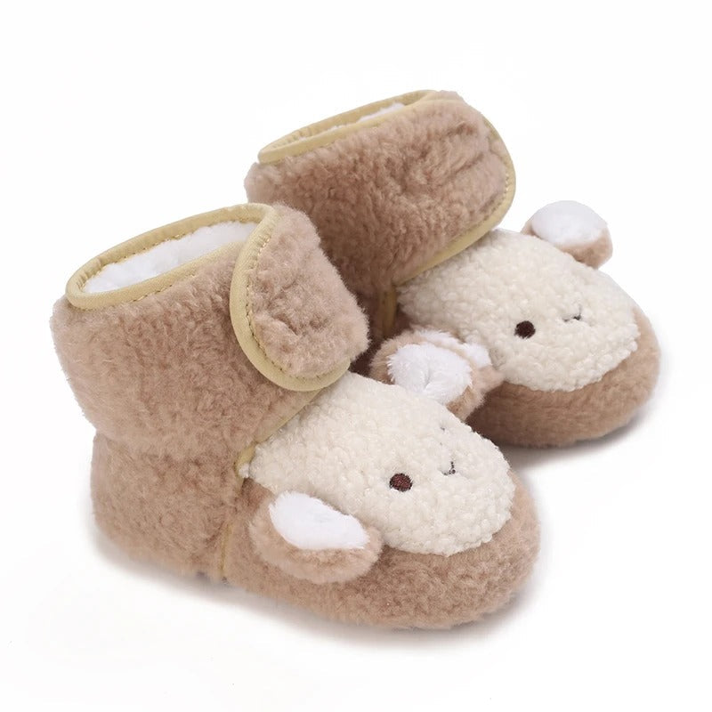 Mini Fashion™ - Warm&Bequem- Tierschuhe Braun - Schaf / 17 (6-12 Monate) | Pädagogisches Holzspielzeug von Mein Kleines Baby