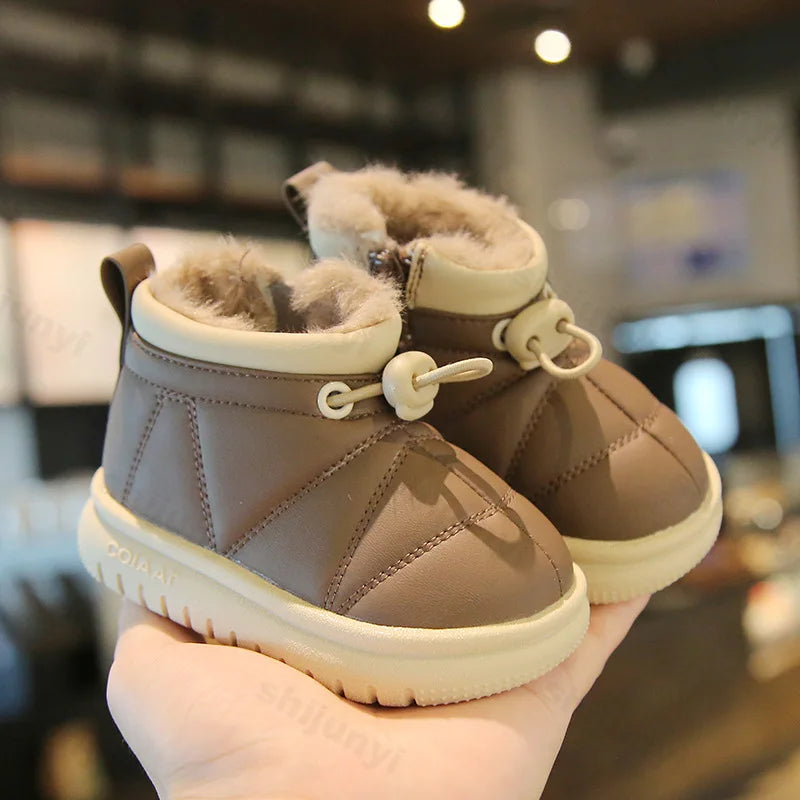 Mini Fashion™ - Warm&Gemütlich - Winterschuhe Braun / 20 (6-12 Monate) | Pädagogisches Holzspielzeug von Mein Kleines Baby