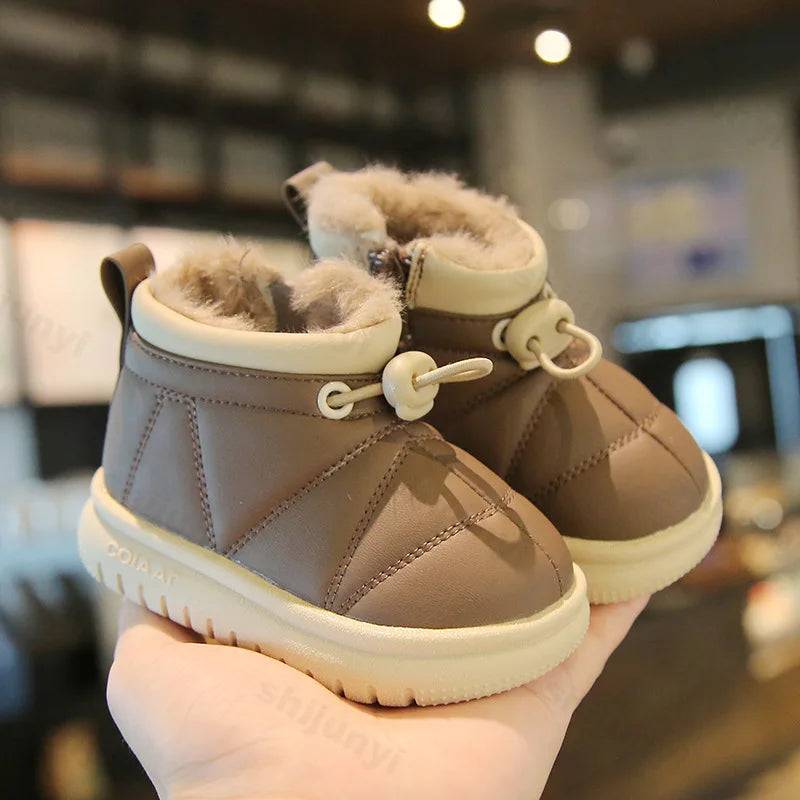 Mini Fashion™ - Warm&Gemütlich - Winterschuhe Braun / 20 (6-12 Monate) | Pädagogisches Holzspielzeug von Mein Kleines Baby