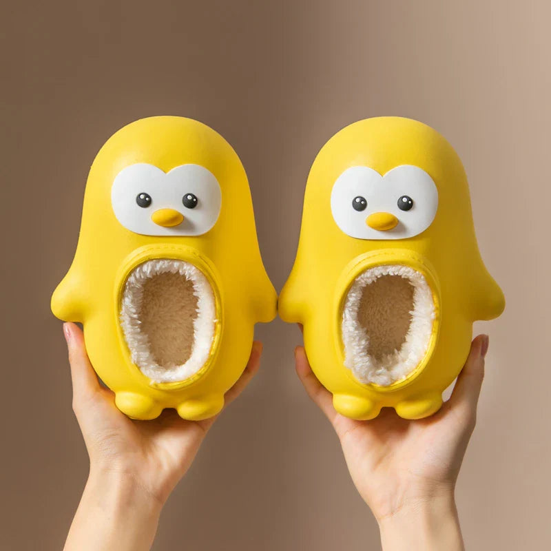 Mini Fashion™ - Warm&Lustig - Pinguin-Hausschuhe für Kinder Gelb / 20 (6-7 Jahr) | Pädagogisches Holzspielzeug von Mein Kleines Baby