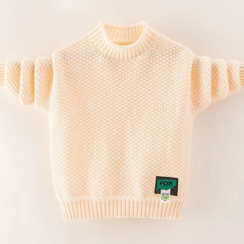 Mini Fashion™ - Warm&Stylisch - Oversize Pullover Cremeweiß / 160 (9 Jahre) | Pädagogisches Holzspielzeug von Mein Kleines Baby