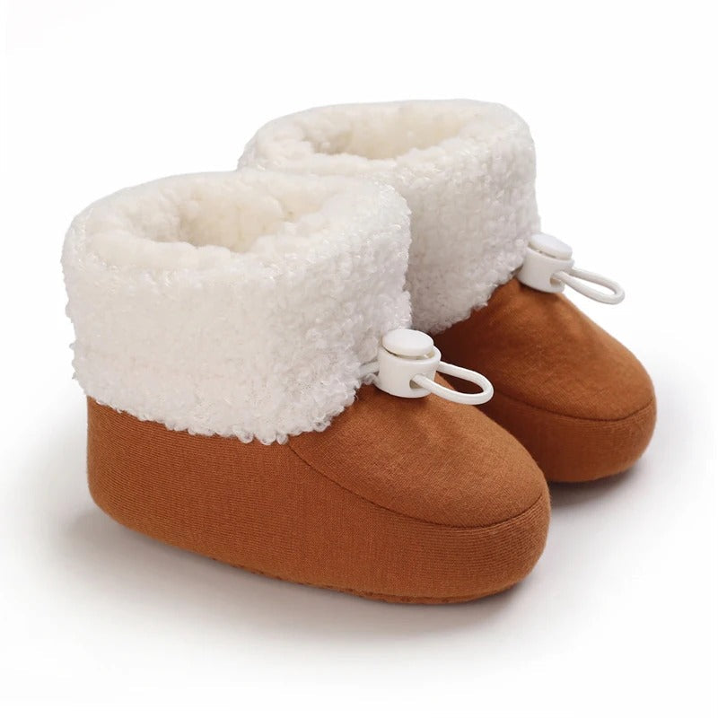 Mini Fashion™ - Warm&weich - Kinder-Winterstiefel Braun / 20 (12-18 Monate) | Pädagogisches Holzspielzeug von Mein Kleines Baby