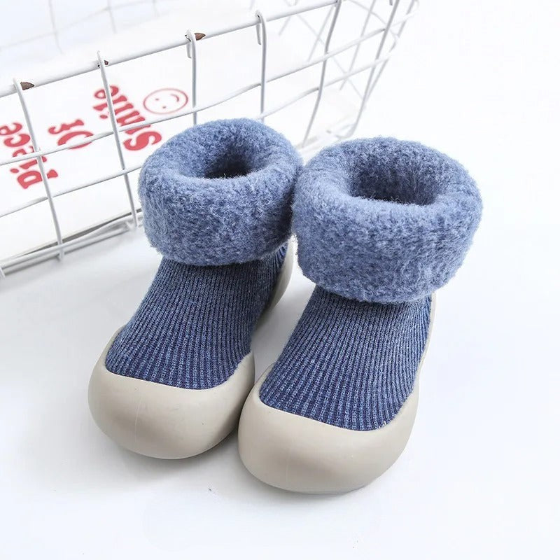 Mini Fashion™ - Warm&weich - Rutschfeste Socken Blau / 22 (1-1.5 Jahr) | Pädagogisches Holzspielzeug von Mein Kleines Baby