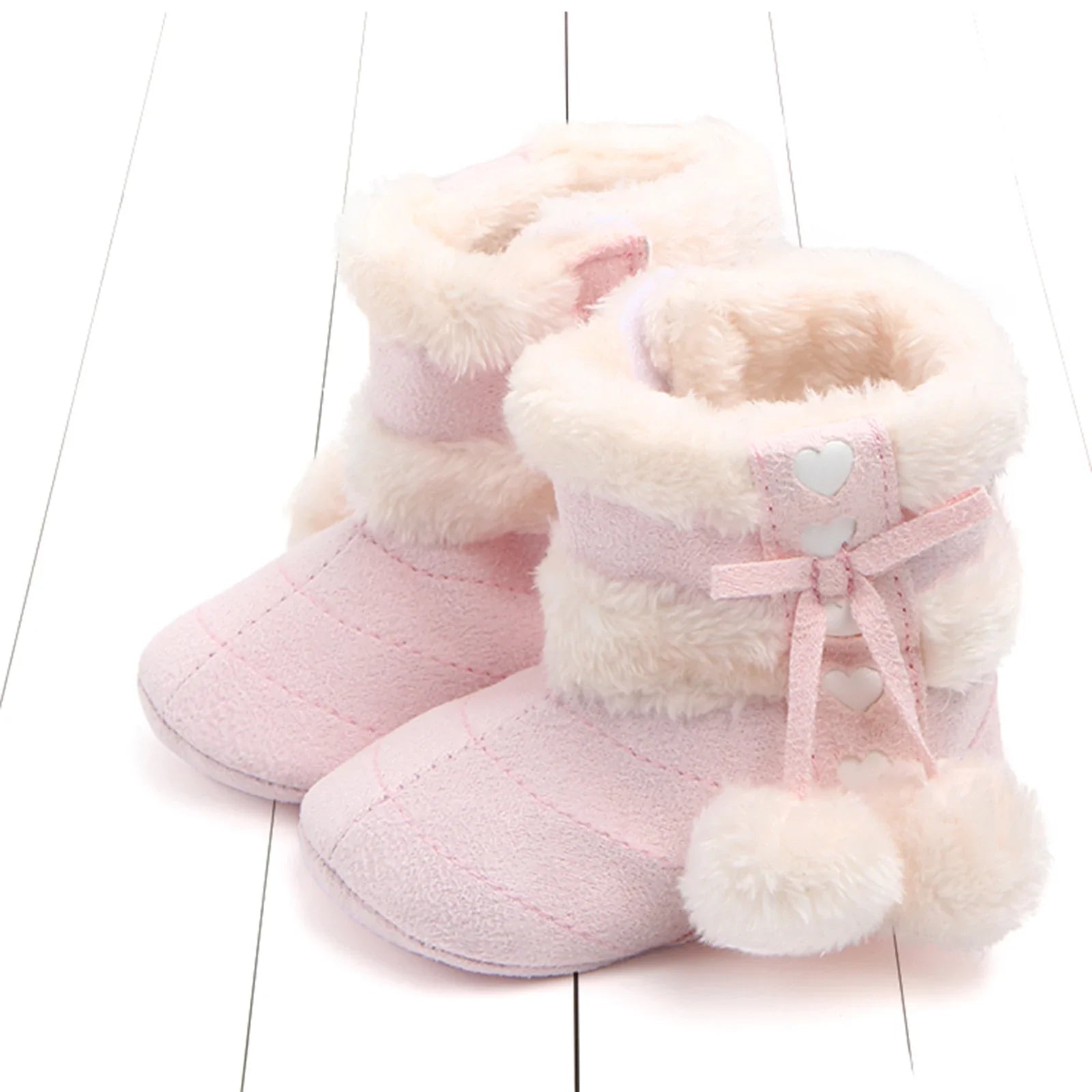 Mini Fashion™ - Warme Füße - Schneestiefel Hellrosa / 20 (15-24 Monate) | Pädagogisches Holzspielzeug von Mein Kleines Baby