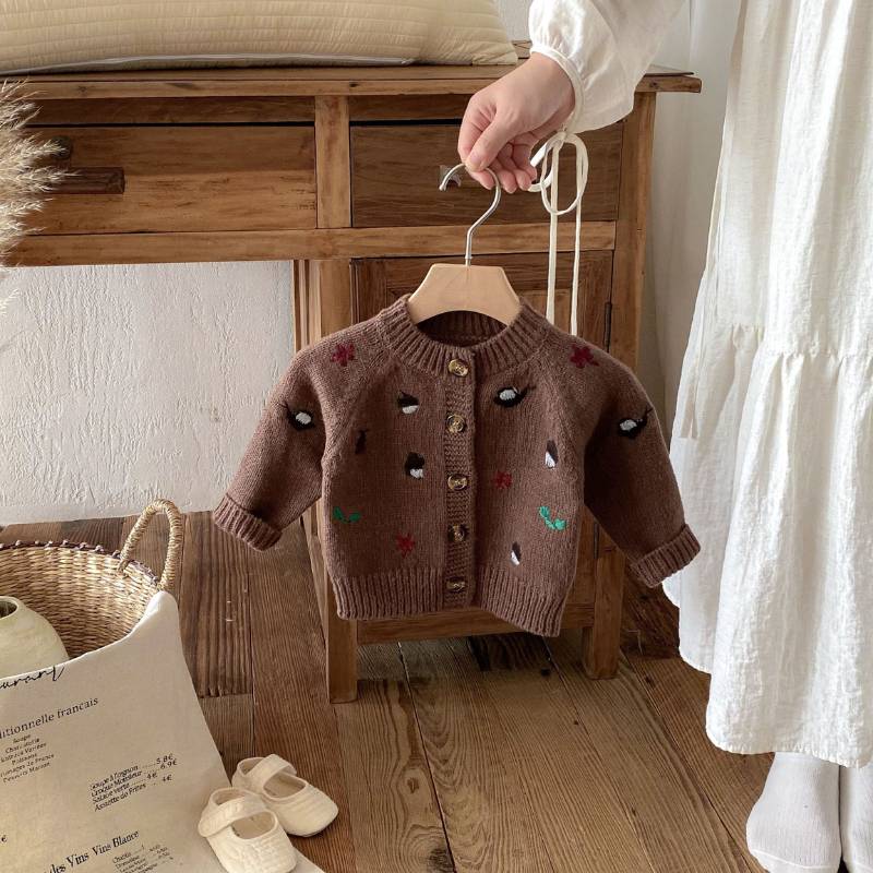 Mini Fashion™ - Warmes & feines Material - Pullover Braun / 100 (3 Jahr) | Pädagogisches Holzspielzeug von Mein Kleines Baby