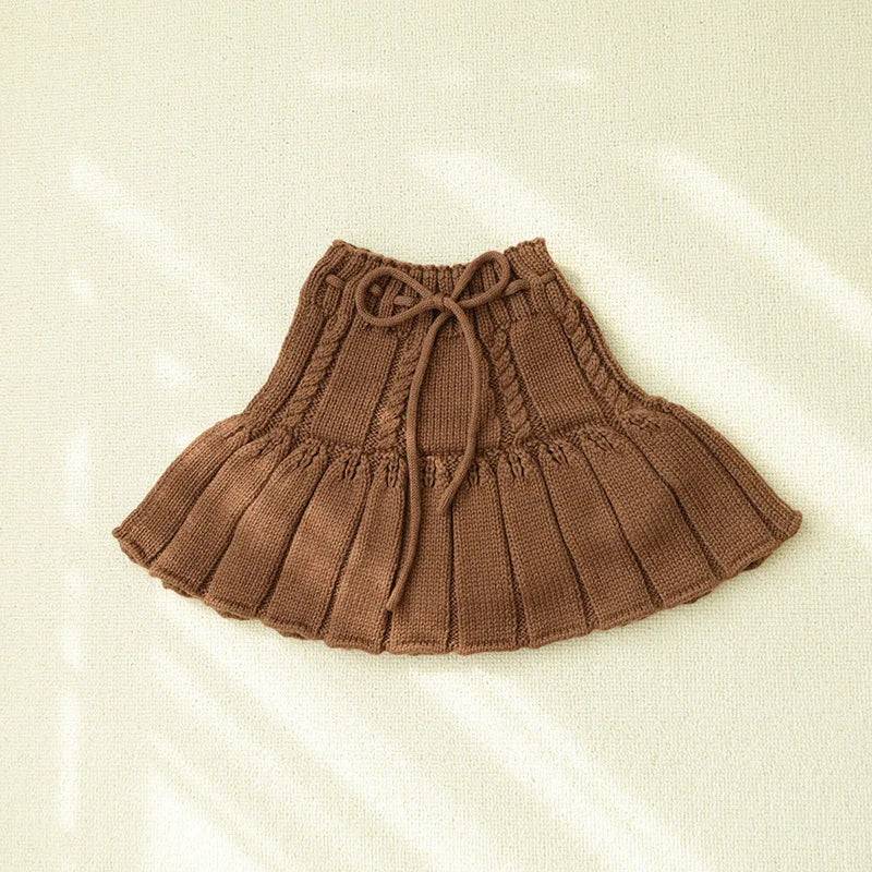 Mini Fashion™ - Warmes&feines Material - Pullover&Rock Rock - Braun / 120 (6 Jahr) | Pädagogisches Holzspielzeug von Mein Kleines Baby