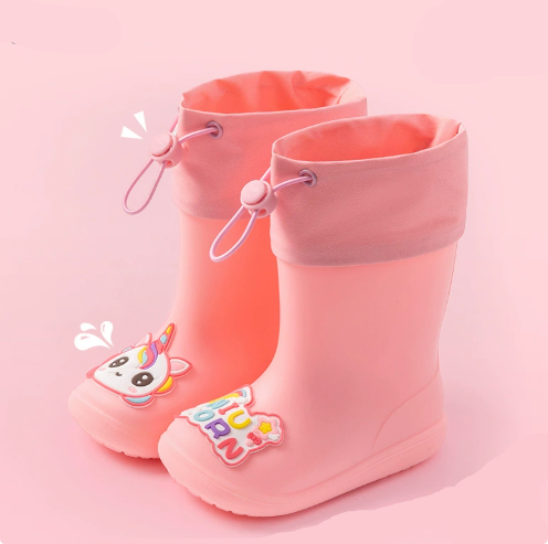 Mini Fashion™ - Wasserdicht für Kinder - Regenstiefel Rosa Einhorn / 26.5 (4-5 Jahr) | Pädagogisches Holzspielzeug von Mein Kleines Baby