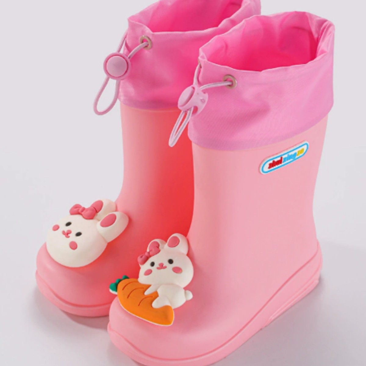 Mini Fashion™ - Wasserdicht für Kinder - Regenstiefel Rosa - Kaninchen / 28.5 (6-7 Jahr) | Pädagogisches Holzspielzeug von Mein Kleines Baby
