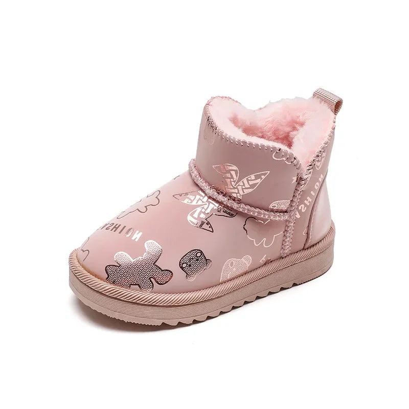 Mini Fashion™ - Wasserdichtes Design - Kinder Schneestiefel Fashion Print Rosa / 28 (5-6 Jahr) | Pädagogisches Holzspielzeug von Mein Kleines Baby