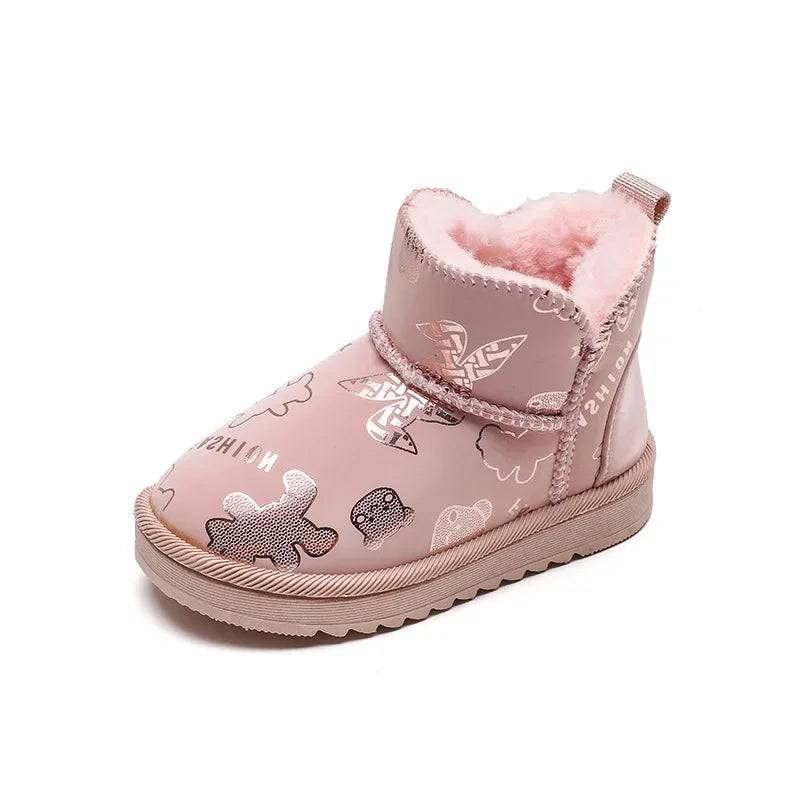 Mini Fashion™ - Wasserdichtes Design - Kinder Schneestiefel Fashion Print Rosa / 28 (5-6 Jahr) | Pädagogisches Holzspielzeug von Mein Kleines Baby