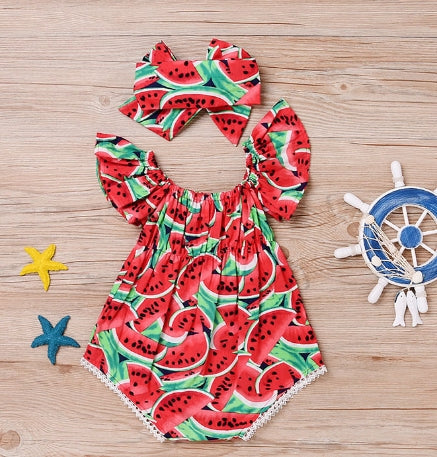 Mini Fashion™ - Wassermelone Design - Mädchen Kleid 100 | Pädagogisches Holzspielzeug von Mein Kleines Baby