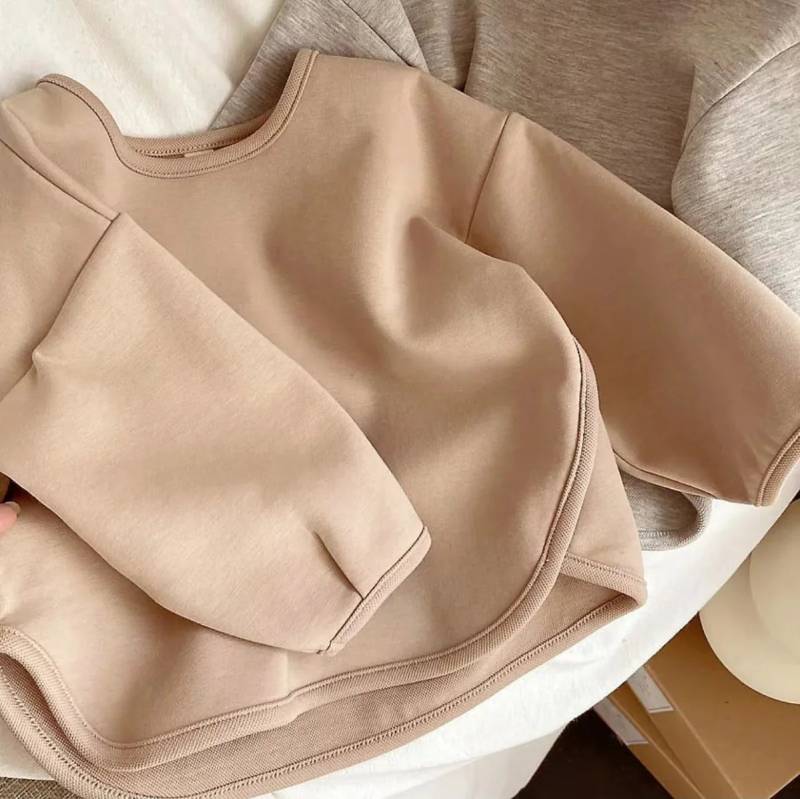 Mini Fashion™ - Weich&Bequem - Pullover Khaki / 110 (3-4 Jahr) | Pädagogisches Holzspielzeug von Mein Kleines Baby