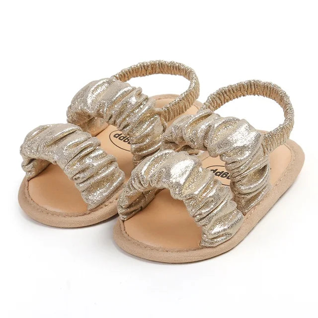 Mini Fashion™ - Weich und bequem - Baby Mädchen Sandalen Gold / 14 (0-6 Monate) | Pädagogisches Holzspielzeug von Mein Kleines Baby
